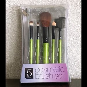 Cosmetic Brush Set with Mesh Zipper Case